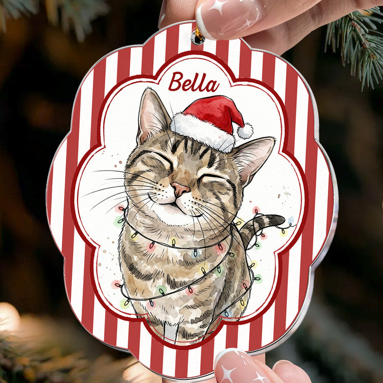 Custom-Pet-Watercolor-With-Santa-Hat-Christmas-Gifts-For-Pet-Lovers-Personalized-Ornament-2