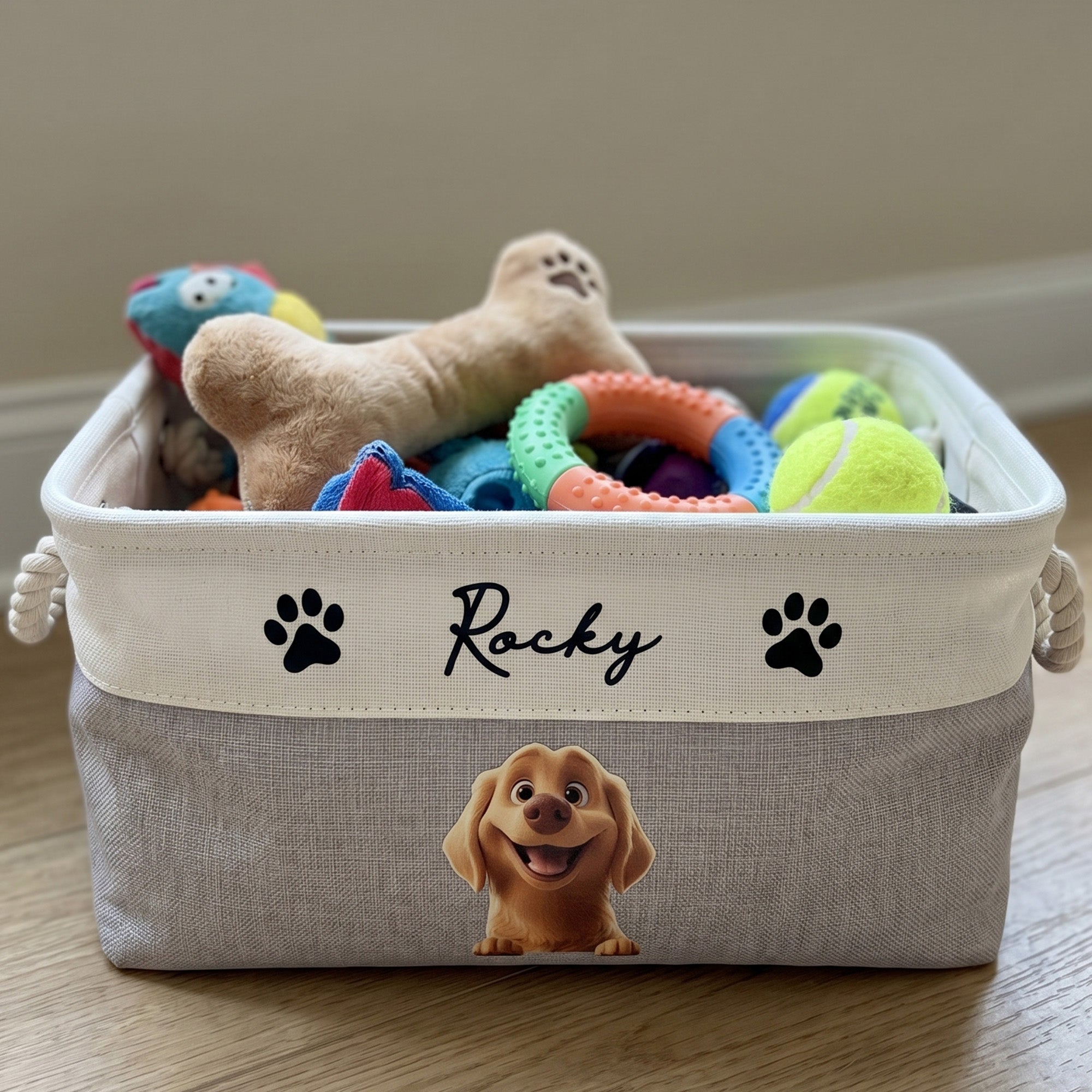 Custom-Pets-For-Dog-Lovers,-Cat-Lovers-Personalized-Storage-Basket-1