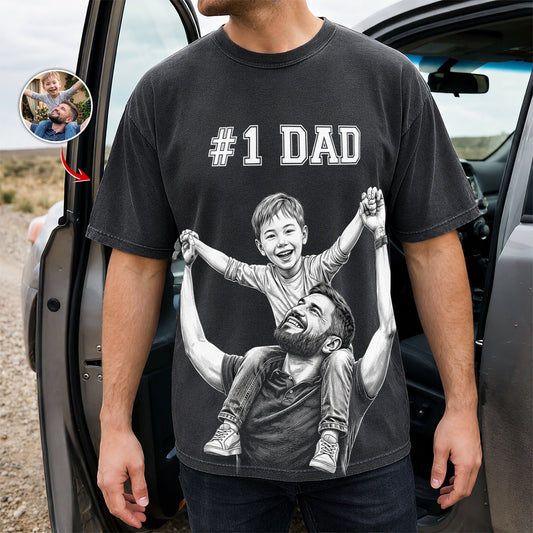 Custom_Photo_1_Dad_Sketch_Line_Art_Fathers_Day_Gift_For_Dad_Husband_Personalized_Shirt_1