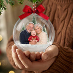 Custom-Photo-Baby-First-Christmas,-Upload-Newborn-Photo-Gift-For-Family-Snow-Ball-Bauble-Personalized-Ornament
