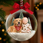Custom-Photo-Baby-First-Christmas,-Upload-Newborn-Photo-Gift-For-Family-Snow-Ball-Bauble-Personalized-Ornament