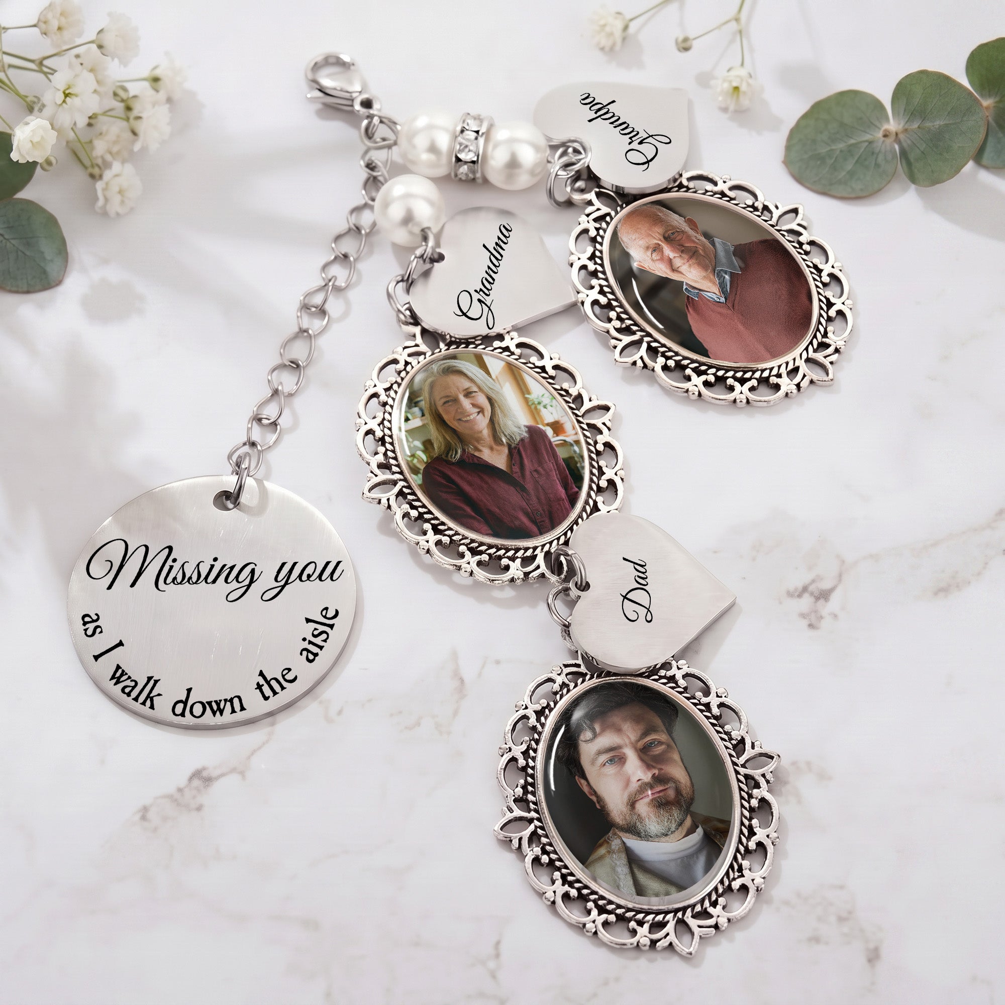 Custom-Photo-Bouquet-Charm-With-Heart-Pendant-Memorial-Wedding-Gift-For-Bride-Personalized-Bouquet-Charm-3