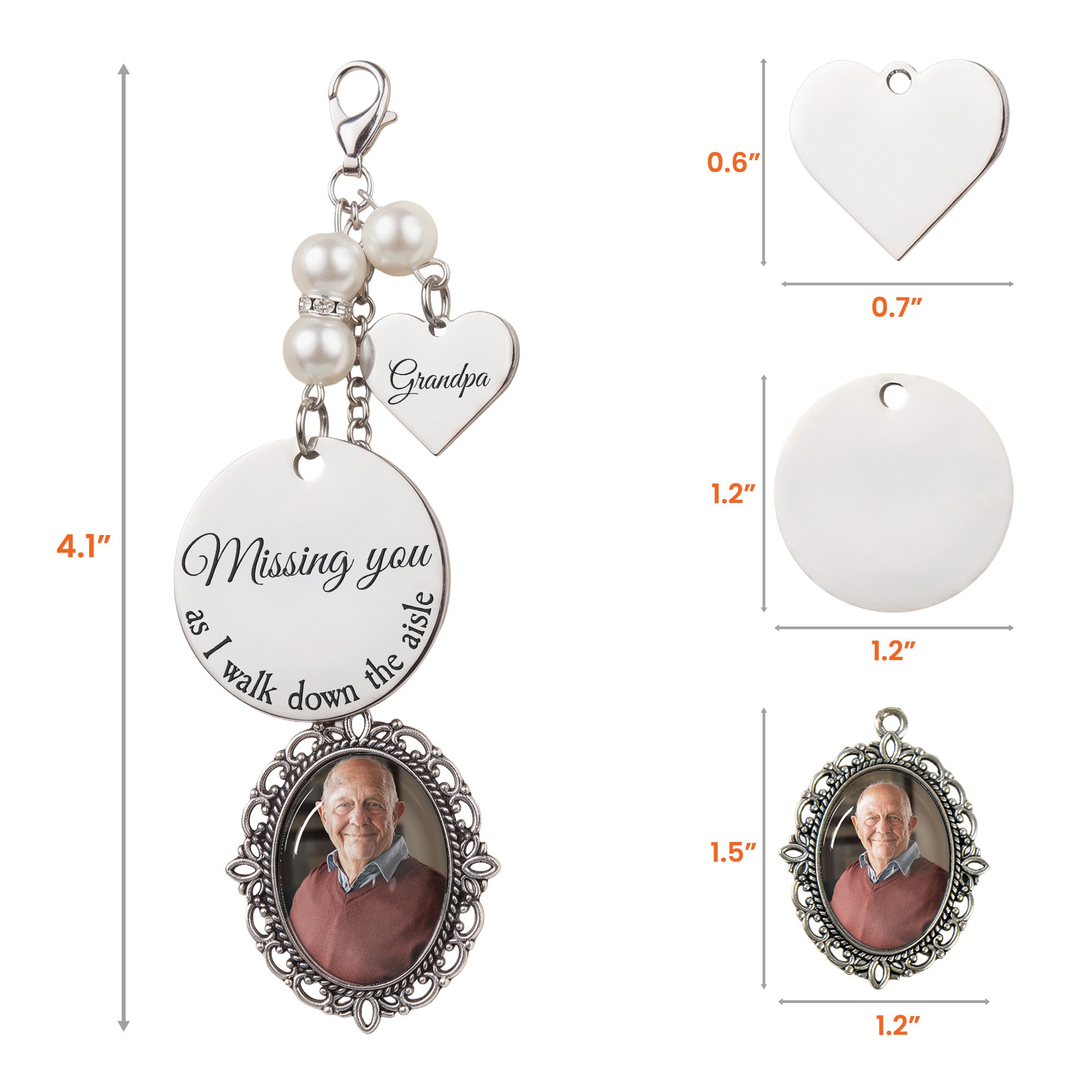 Custom-Photo-Bouquet-Charm-With-Heart-Pendant-Memorial-Wedding-Gift-For-Bride-Personalized-Bouquet-Charm-5