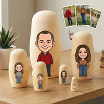 Custom-Photo-Caricature-Chibi-Art-Family-Couple-Besties--Personalized-Stacking-Dolls-1