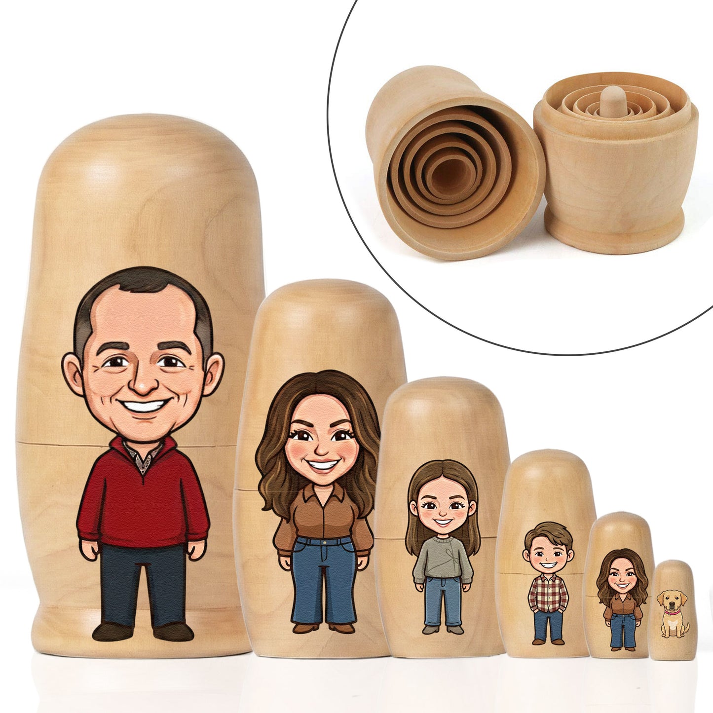 Custom-Photo-Caricature-Chibi-Art-Family-Couple-Besties--Personalized-Stacking-Dolls-4