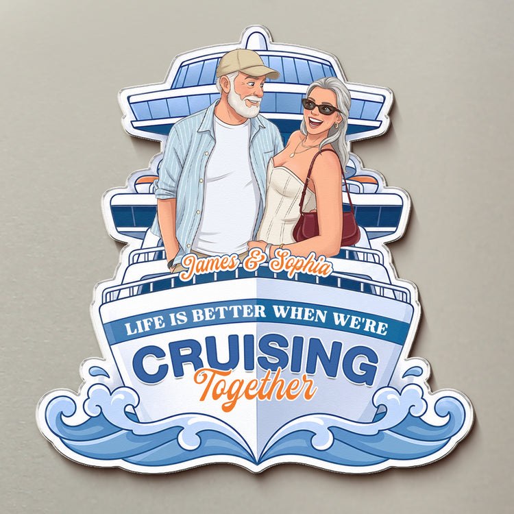 Custom-Photo-Cartoon-Art-Cruise-Partners-Cruise-Door-Decor-Gift-For-Couple-Personalized-Magnet-2