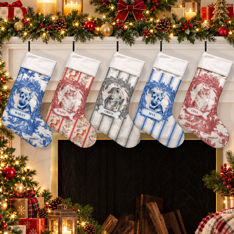 Custom-Photo-Christmas-Pet-Portrait-Watercolor-Personalized-Stocking-2