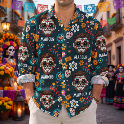 Custom Photo Day Of The Dead Cinco De Mayo - Personalized Shirt