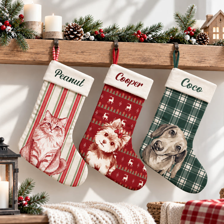 Custom-Photo-Family-Members-Pet-Dog-Cat-Christmas-Decor-Personalized-Stocking-2