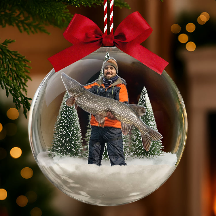 Custom-Photo-Fishing-Lovers-Snow-Bauble,-Fisherman-Christmas-Present,-Gift-For-Husband-Dad-Grandpa-Personalized-Ornament-1