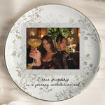 Custom-Photo-&-Friendship-Quote-Floral-Vintage-Cottage-Personalized-Jewelry-Dish-6
