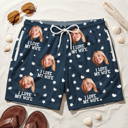 Custom-Photo-Funny-I-Love-My-Wife-Personalized-Shorts-3