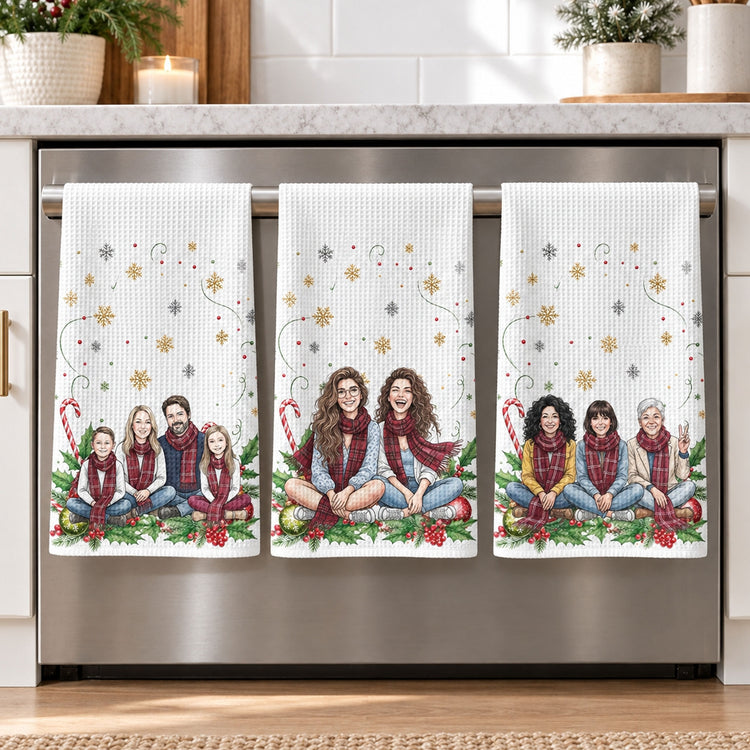Custom-Photo-Gift-For-Family-Friend-Bestie-Sister,-Christmas-Gift,-Friendsgiving-Ideas,-Housewarming-Gift,-Hostess-Gift,-Kitchen-Decor-Personalized-Kitchen-Towel-2