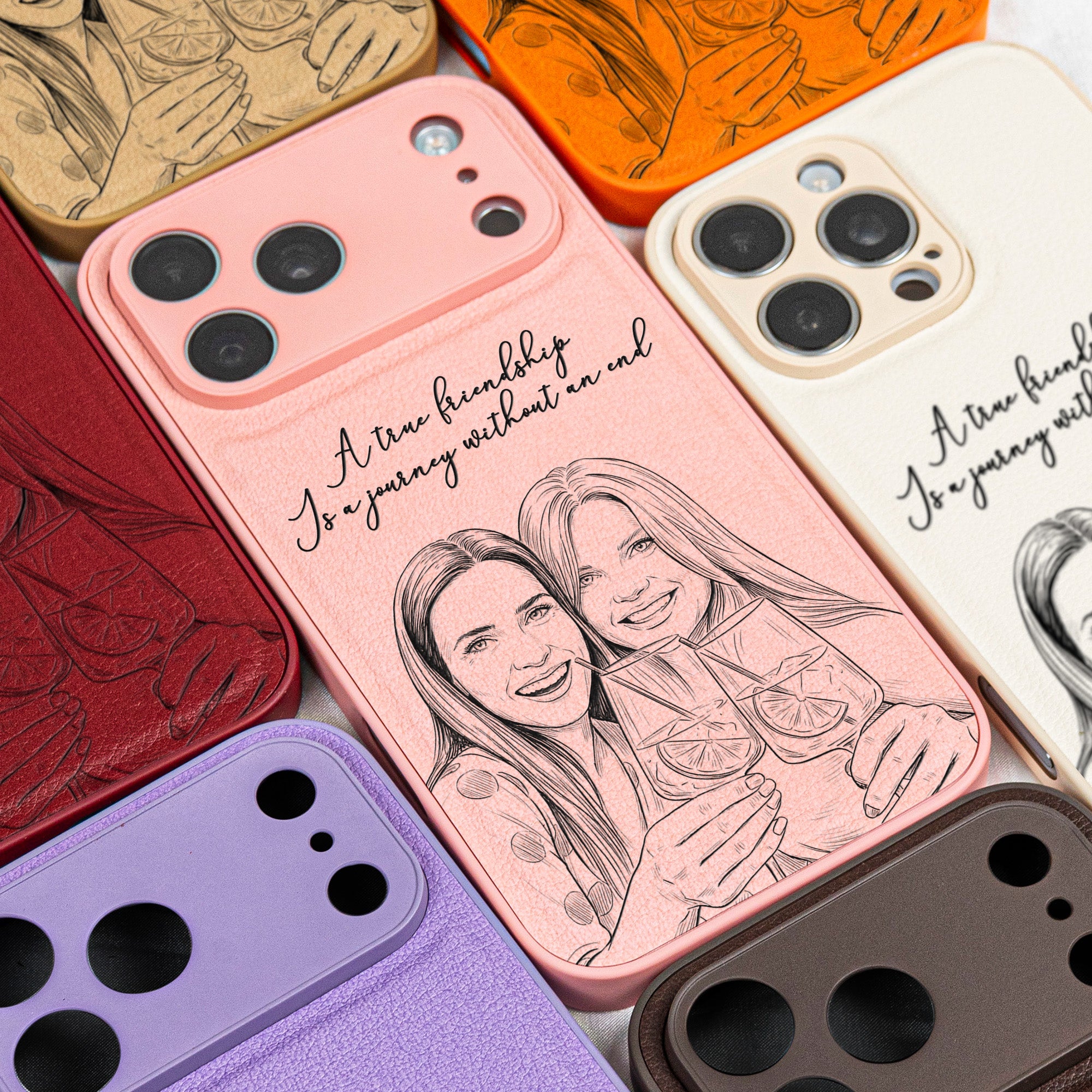 Custom-Photo-Gift-For-Friends-Soul-Sisters-Personalized-Leather-Phone-Case-5