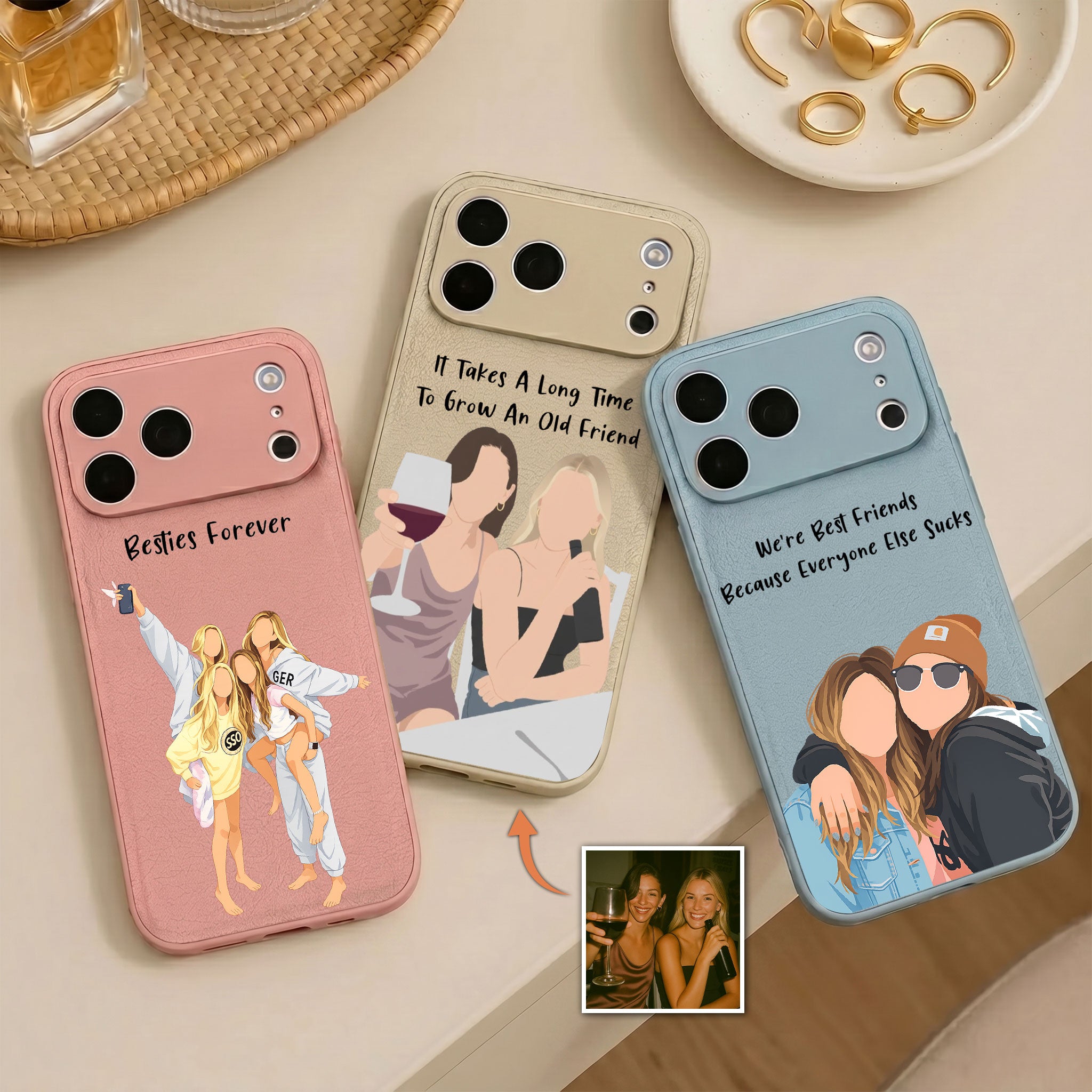 Custom-Photo-Into-Faceless-Art-For-Friends,-Besties,-Sisters-Personalized-Phone-Case-1