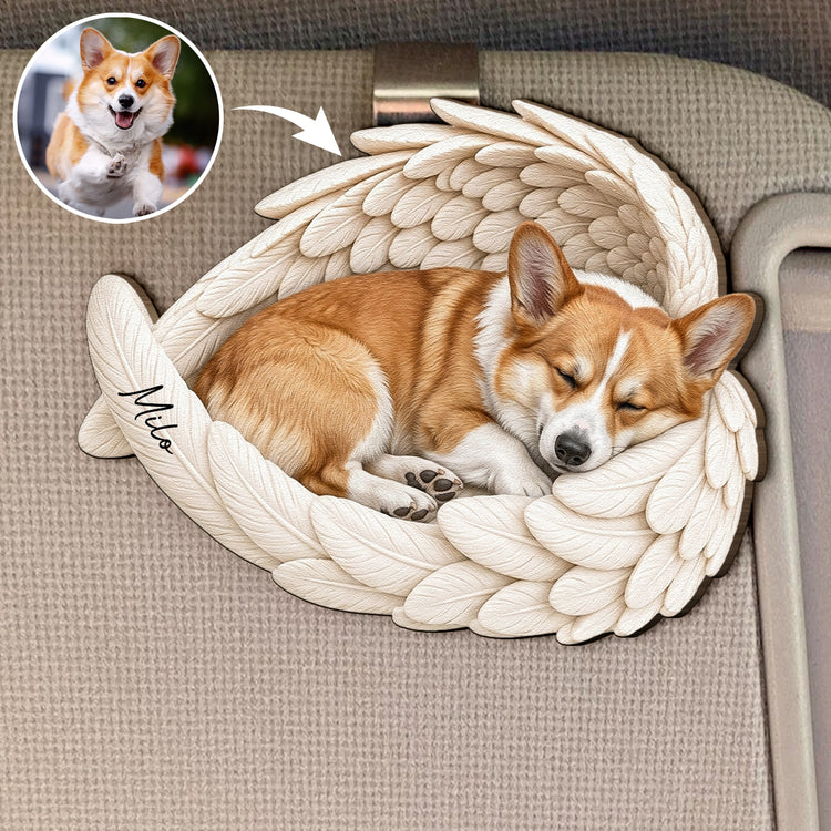 Custom-Photo-Pet-Angel-Wings-Memorial-Gifts-Pet-Loss-Gifts-For-Pet-Parents-Personalized-Car-Visor-Clip