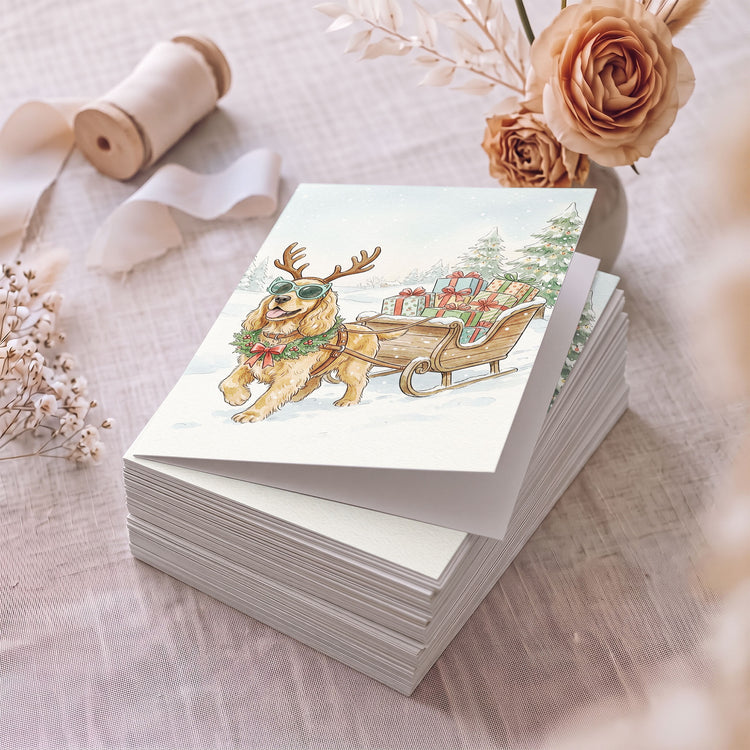 Custom-Photo-Pet-Christmas-Card-Watercolor-Personalized-Card-6