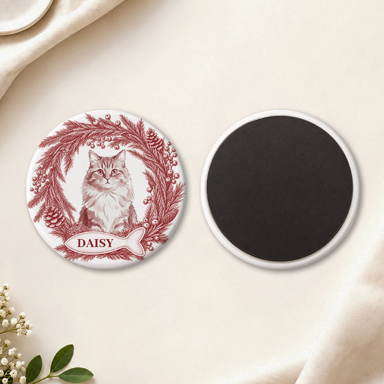 Custom-Photo-Pet-Christmas-Memorial,-Dog-Cat-Christmas-Photo,-Pet-Portrait-Custom-Name-Gift-Personalized-Magnet-4