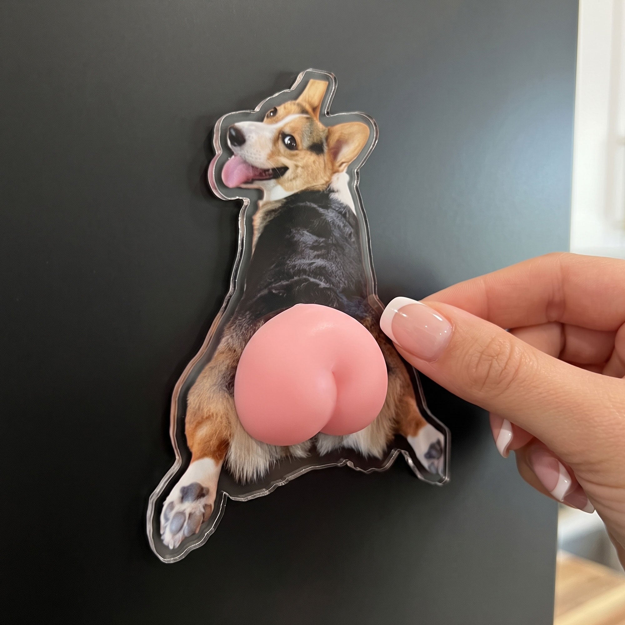 Custom-Photo-Pet,-Cute-Dog,-Cat-3D-Squishy-Pink-Butt-Personalized-Fridge-Magnet-4