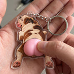 Custom-Photo-Pet,-Cute-Dog,-Cat-3D-Squishy-Pink-Butt-Personalized-Keychain-2