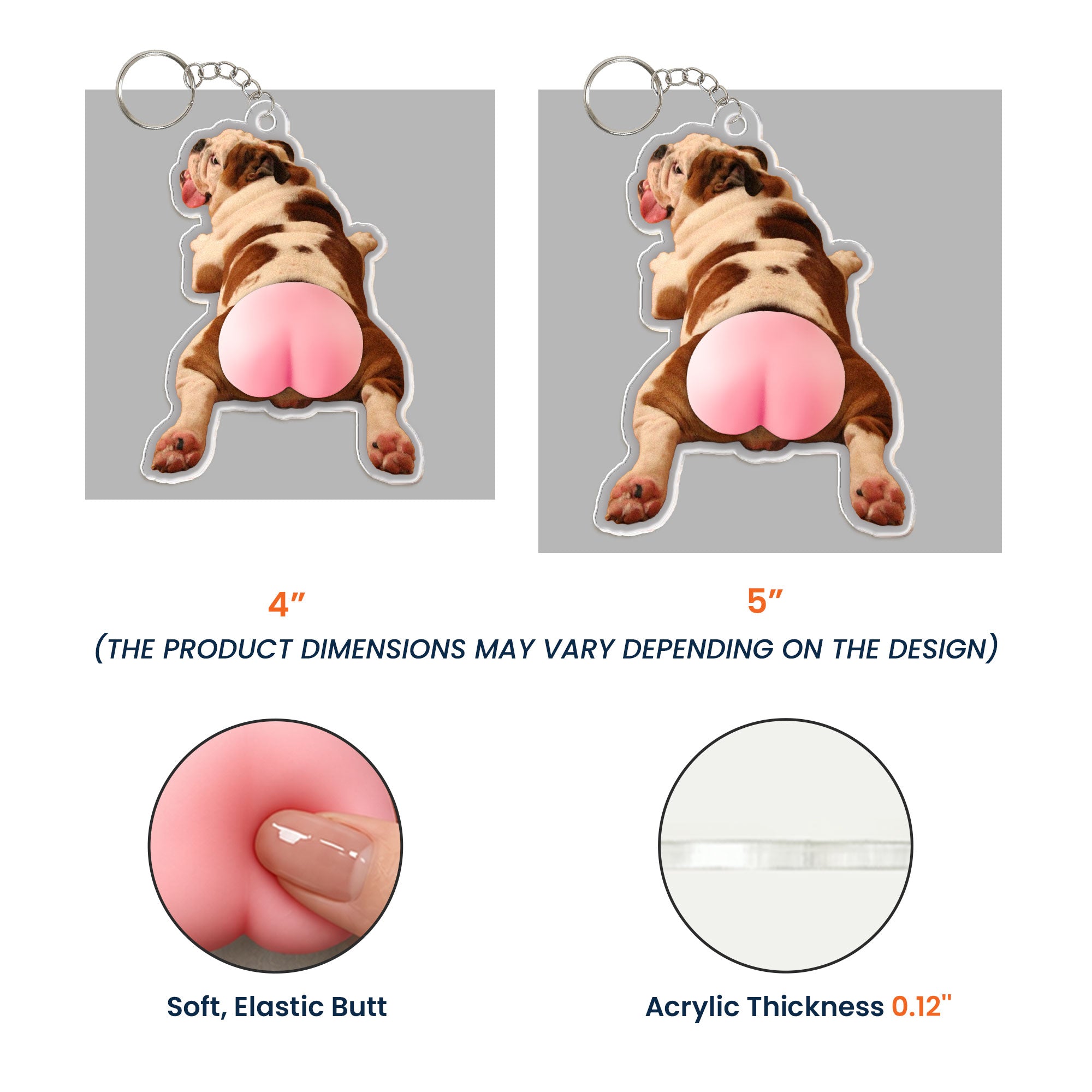 Custom-Photo-Pet,-Cute-Dog,-Cat-3D-Squishy-Pink-Butt-Personalized-Keychain-4