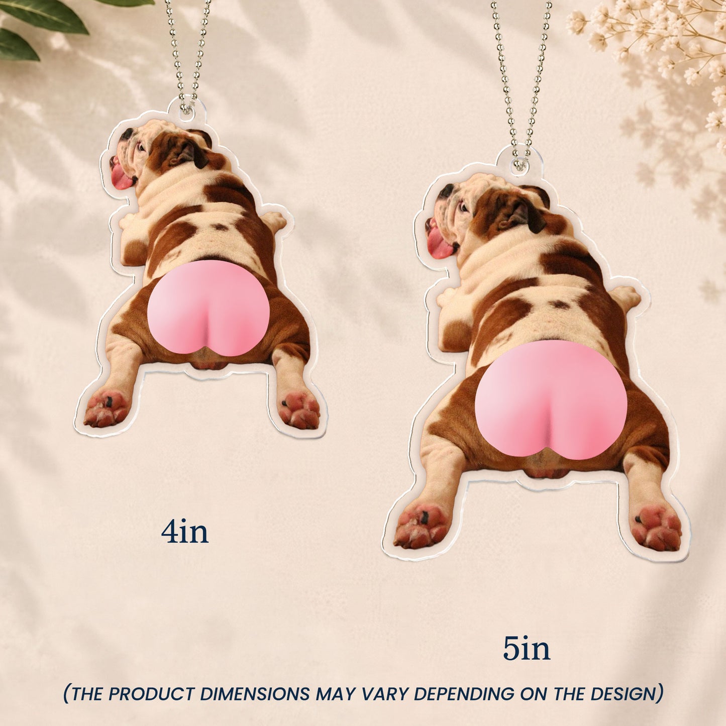 Custom-Photo-Pet,-Cute-Dog,-Cat-3D-Squishy-Pink-Butt-Personalized-Rear-View-Mirror-Accessory-4