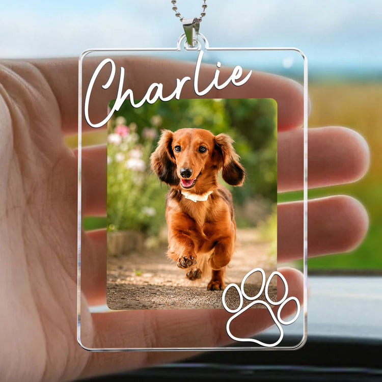 Custom-Photo-Pet-Memorial-Car-Hanger-Personalized-Rear-View-Mirror-Accessory