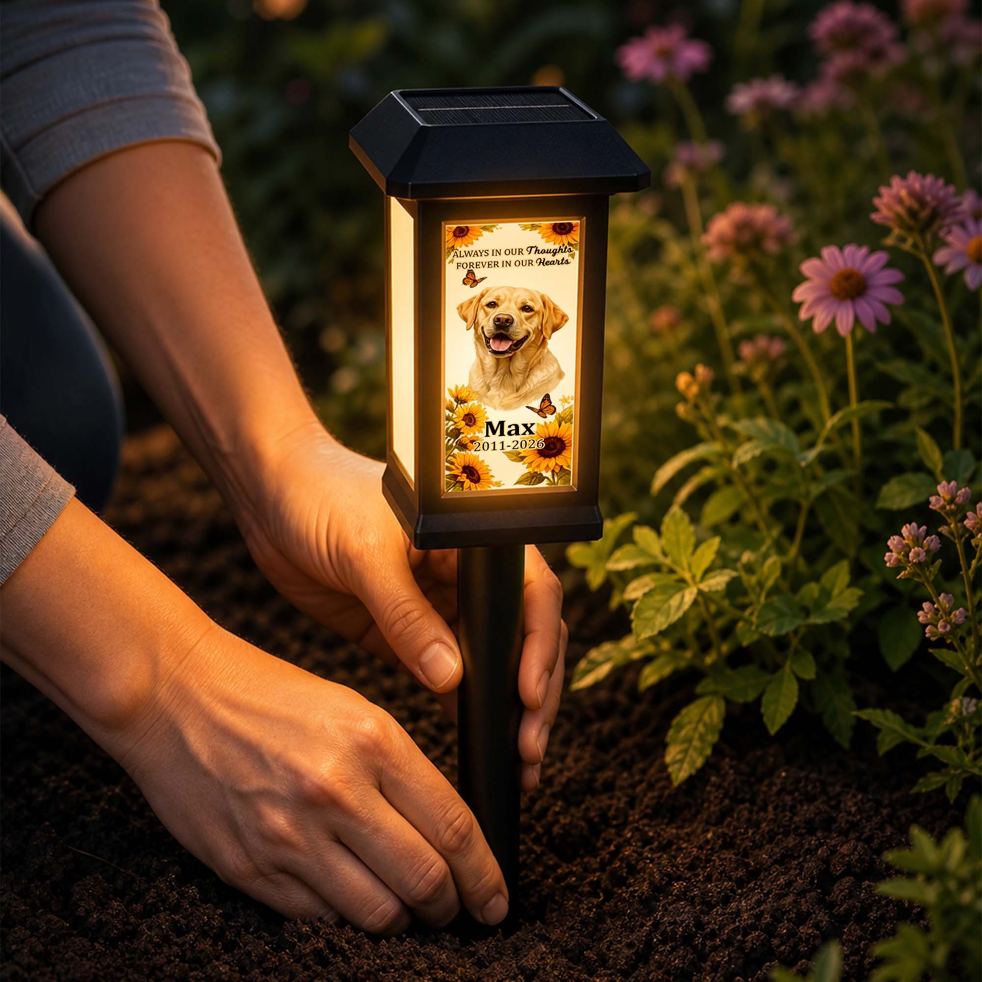 Custom-Photo-Pet-Memorial,-Garden-Sympathy-Gift-Personalized-Solar-Garden-Light-4