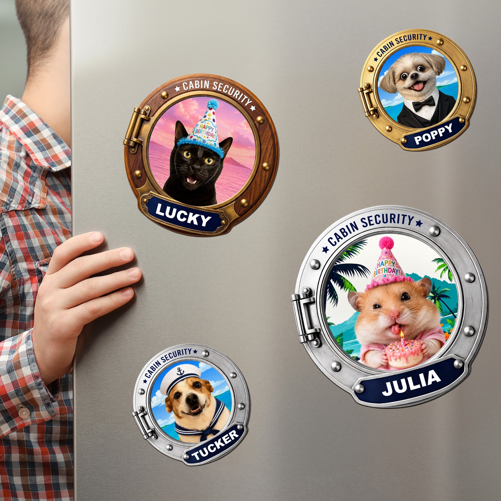 Custom-Photo-Pet-Porthole-Magnet,-Cruise-Door-Decal-Dog,-Cat,-Pet-Lovers-Personalized-Magnet-2