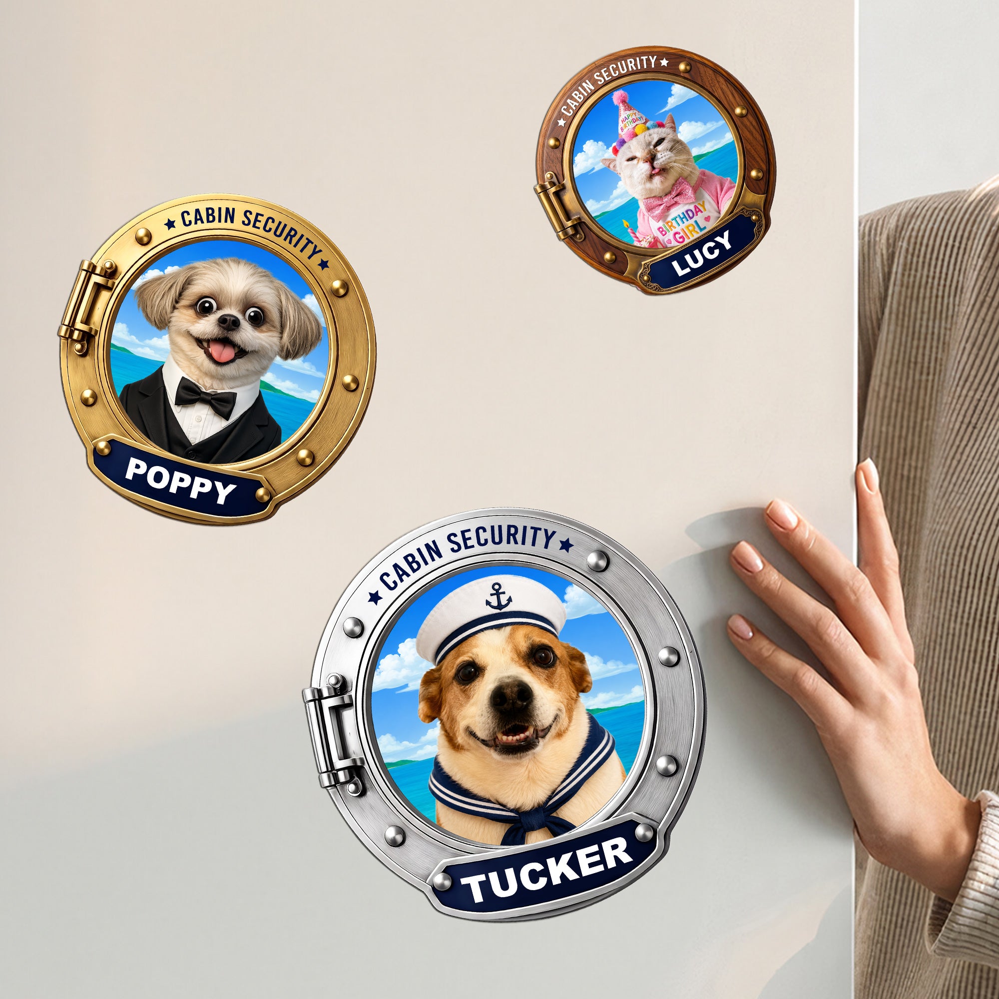 Custom-Photo-Pet-Porthole-Magnet,-Cruise-Door-Decal-Dog,-Cat,-Pet-Lovers-Personalized-Magnet-4