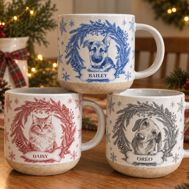 Custom-Photo-Pet-Portrait-Christmas-Watercolor-Cozy-Cup-Personalized-Mug-1