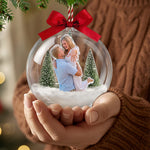 Custom-Photo-Pet-Snow-Ball-Ornament,-Christmas-Gift-For-Pet-Lover,-Pet-Portrait-Baulble-For-Xmas-Tree-Personalized-Ornament-2