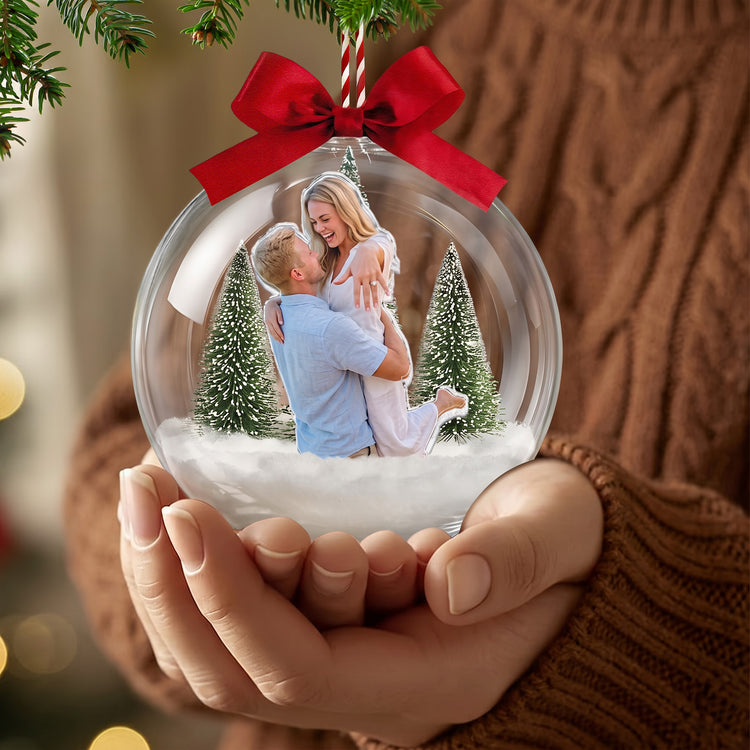 Custom-Photo-Pet-Snow-Ball-Ornament,-Christmas-Gift-For-Pet-Lover,-Pet-Portrait-Baulble-For-Xmas-Tree-Personalized-Ornament-2