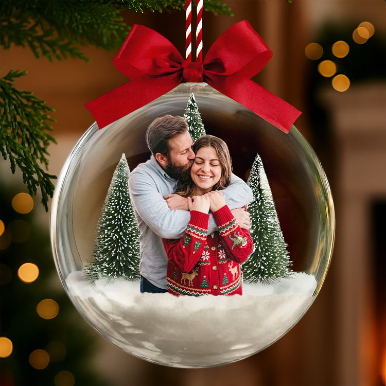 Custom-Photo-Pet-Snow-Ball-Ornament,-Christmas-Gift-For-Pet-Lover,-Pet-Portrait-Baulble-For-Xmas-Tree-Personalized-Ornament-3