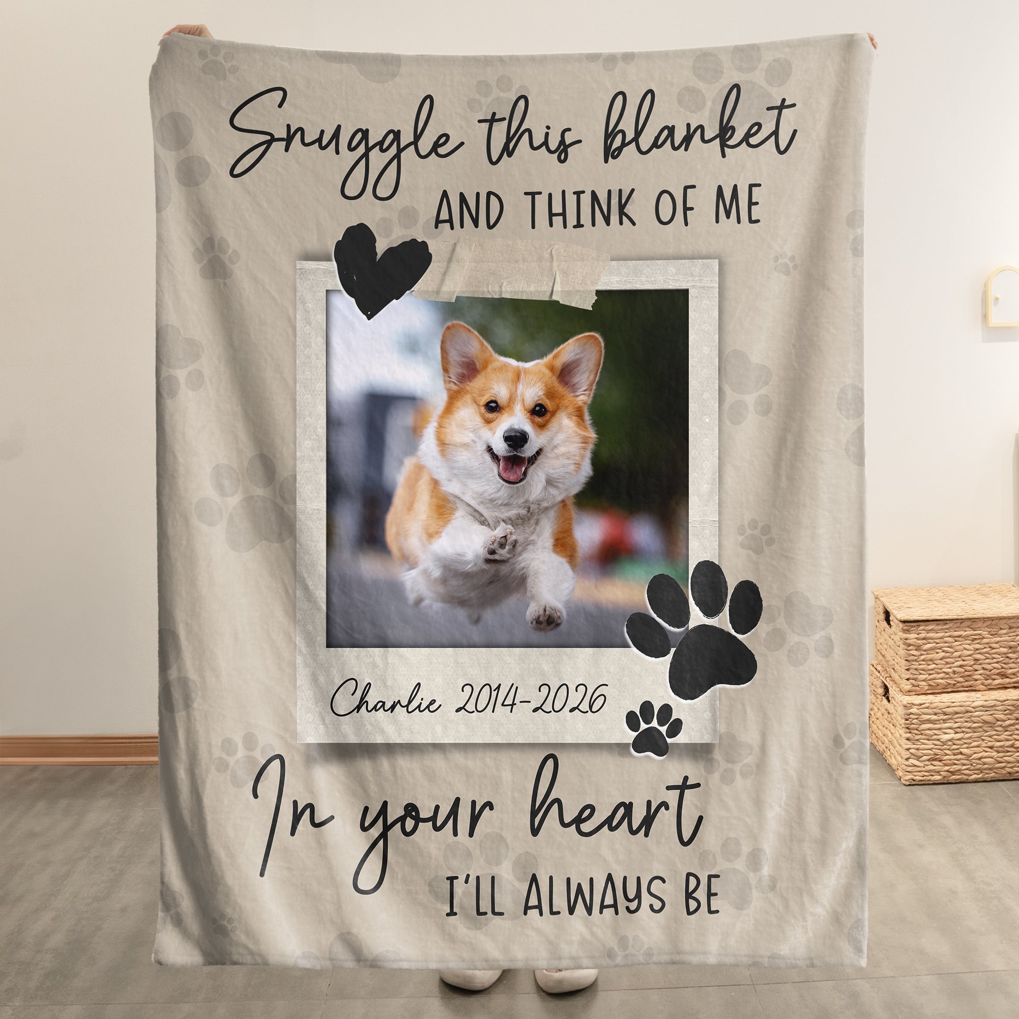 Custom-Photo-Polaroid-Frame-Pet-Loss-Gifts-For-Pet-Owners-Personalized-Blanket-1