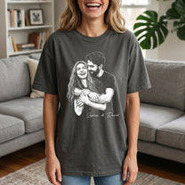 Custom-Photo-Portrait-Couple-Shirt-Gift-For-Girlfriend-Boyfriend-Personalized-Shirt-2