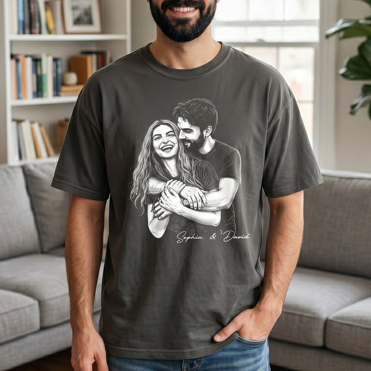Custom-Photo-Portrait-Couple-Shirt-Gift-For-Girlfriend-Boyfriend-Personalized-Shirt-3