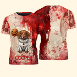 Custom-Photo-Scary-Halloween-Clown-Gift-For-Pet-Lover-Personalized-Shirt-2