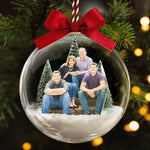 Custom-Photo-Siblings-Snow-Ball-Ornament,-Family-Christmas-Keepsake,-Brothers-Sisters-Gift-Personalized-Ornament-4