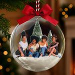 Custom-Photo-Sistas-Black-Sisters-Christmas-Gift,-Sistas-Snow-Ball-Ornament-Personalized-Ornament