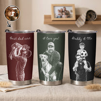 Custom-Photo-Sketch-Art-Fathers-Day-Gift-For-Dad-Husband-Grandpa-Personalized-Tumbler-Cup-1