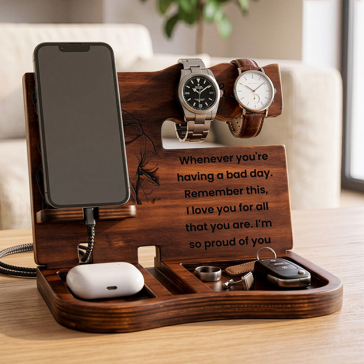 Custom-Photo-Sketch-Line-Art-Anniversary-Gift-For-Him-Husband-Boyfriend-Personalized-Desk-Organizer-3