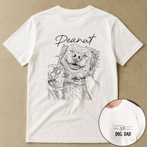 Custom_Photo_Sketch_Line_Art_Dog_Dad_Shirt_Gift_For_Him_Husband_Dad_Personalized_Shirt_2