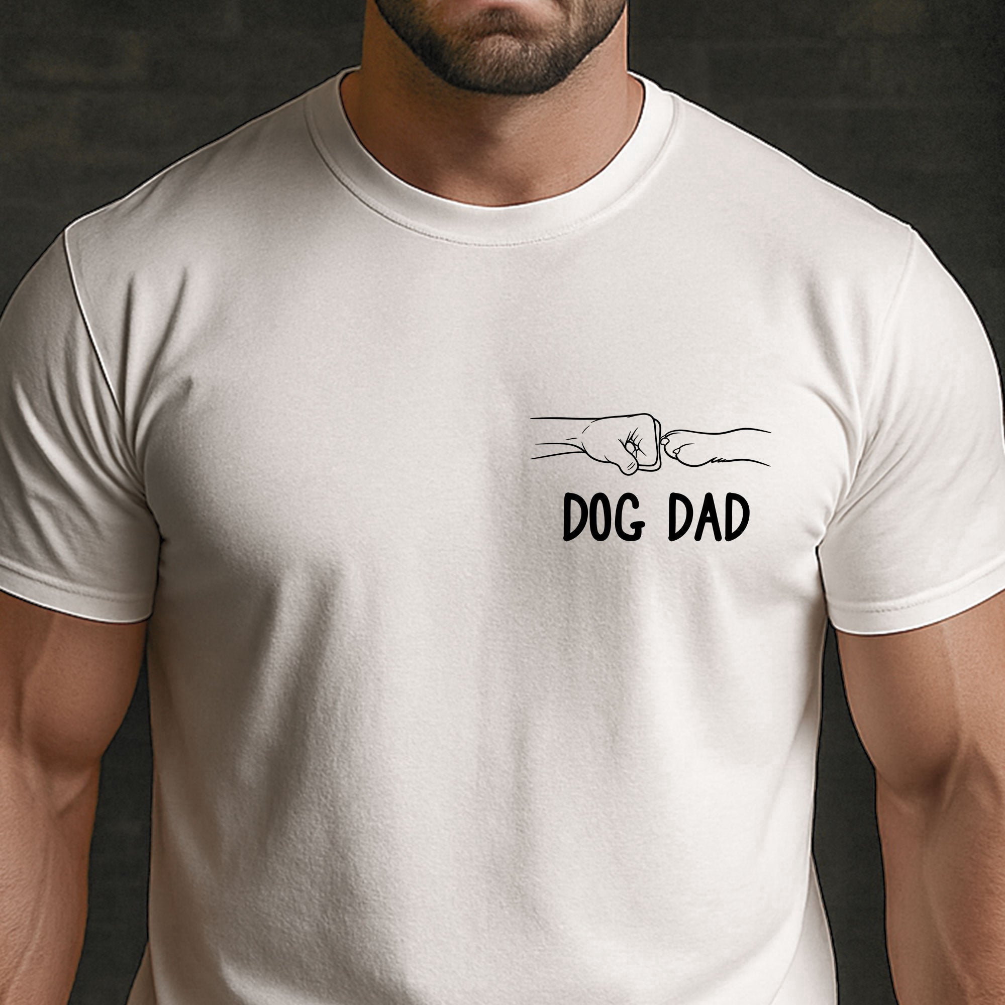 Custom_Photo_Sketch_Line_Art_Dog_Dad_Shirt_Gift_For_Him_Husband_Dad_Personalized_Shirt_3