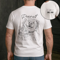 Custom_Photo_Sketch_Line_Art_Dog_Dad_Shirt_Gift_For_Him_Husband_Dad_Personalized_Shirt_4