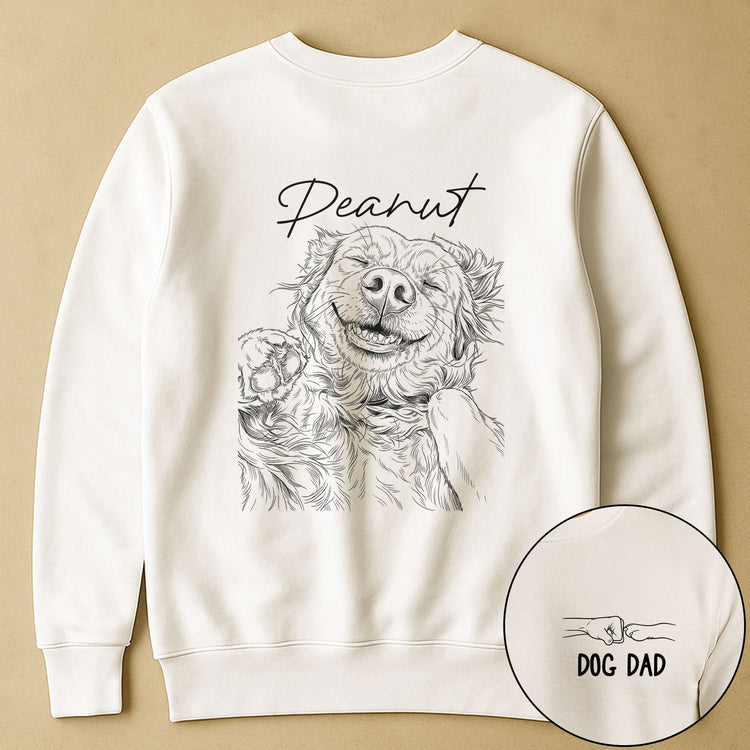 Custom_Photo_Sketch_Line_Art_Dog_Dad_Shirt_Gift_For_Him_Husband_Dad_Personalized_Shirt_6