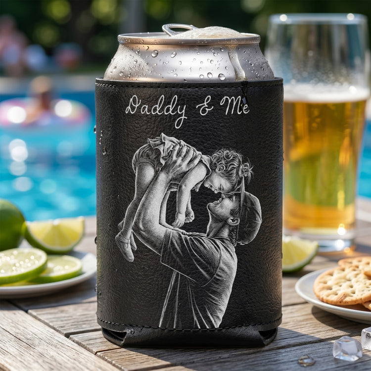 Custom-Photo-Sketch-Line-Art-Fathers-Day-Gift-For-Dad-Husband-Personalized-Can-Cooler-4