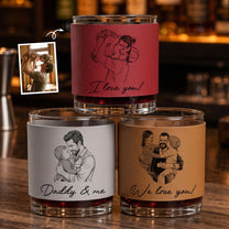 Custom-Photo-Sketch-Line-Art-Fathers-Day-Gift-For-Husband-Daddy-Personalized-Whiskey-Glass-1