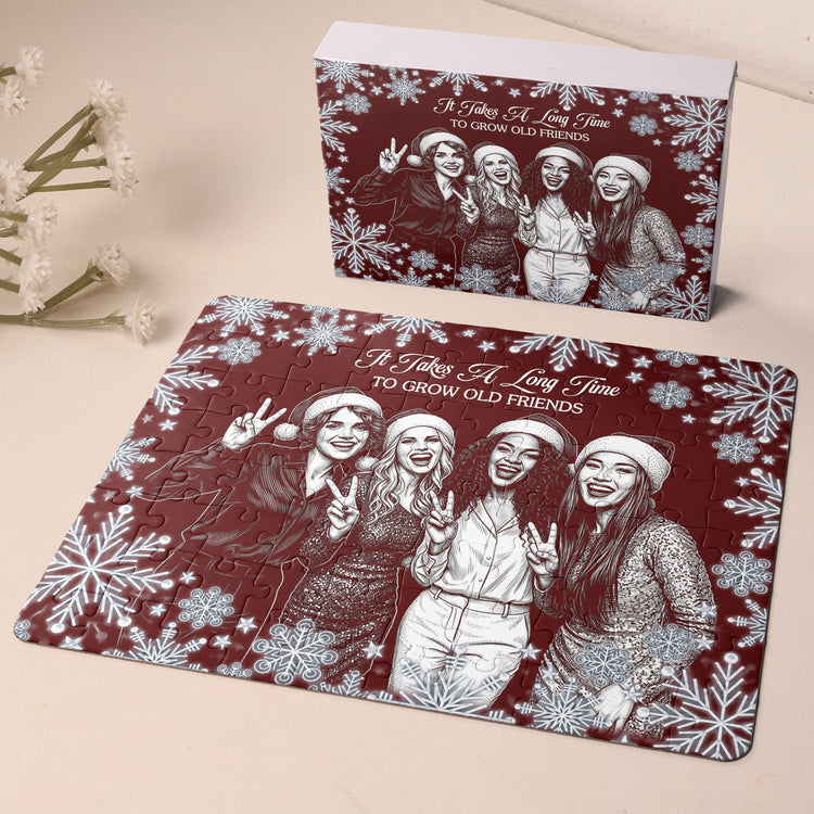 Custom-Photo-Sketch-Line-Art-Friendship-Gifts-For-Her-Christmas-Night-Personalized-Jigsaw-Puzzle-3