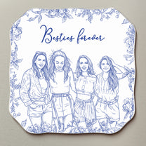 Custom-Photo-Sketch-Line-Art-Gift-For-Friends-Soul-Sisters-Personalized-Magnet-2
